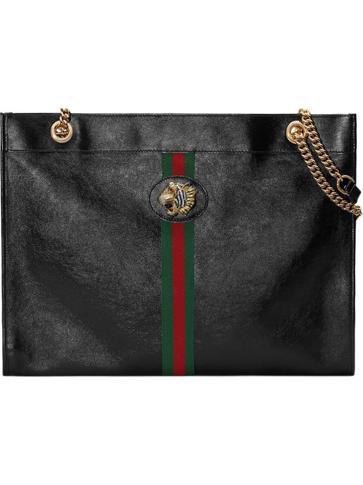 Gucci Rajah Large Tote Bag - Black