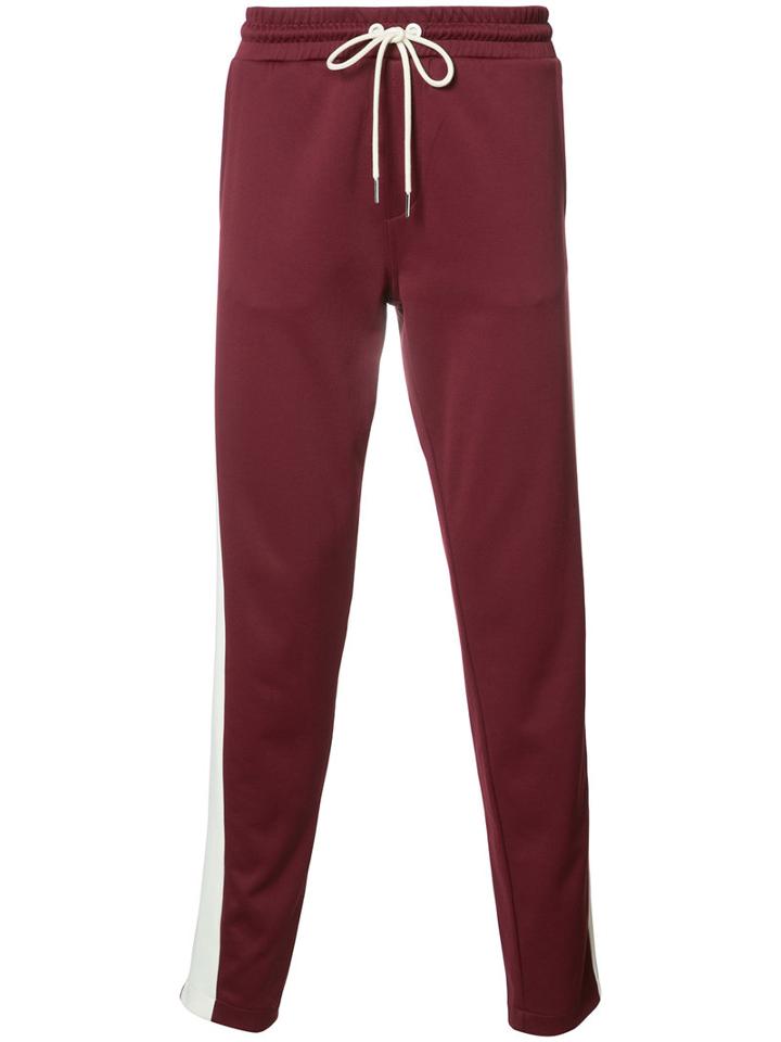 Moncler Stripe Track Pants, Men's, Size: Small, Red, Polyimide/cotton