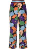 No21 Colourblock Floral Trousers - Multicolour