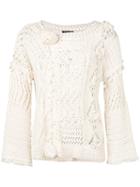 Twin-set - Chunky Knit Jumper - Women - Cotton - S, Nude/neutrals, Cotton