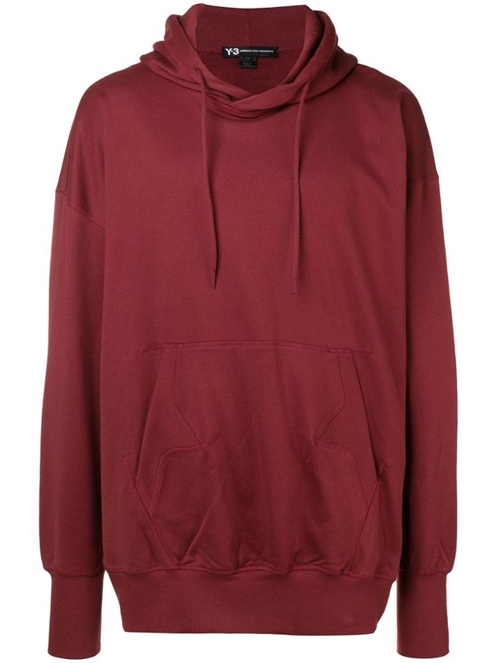 Y-3 Logo Hooded Sweatshirt - Red