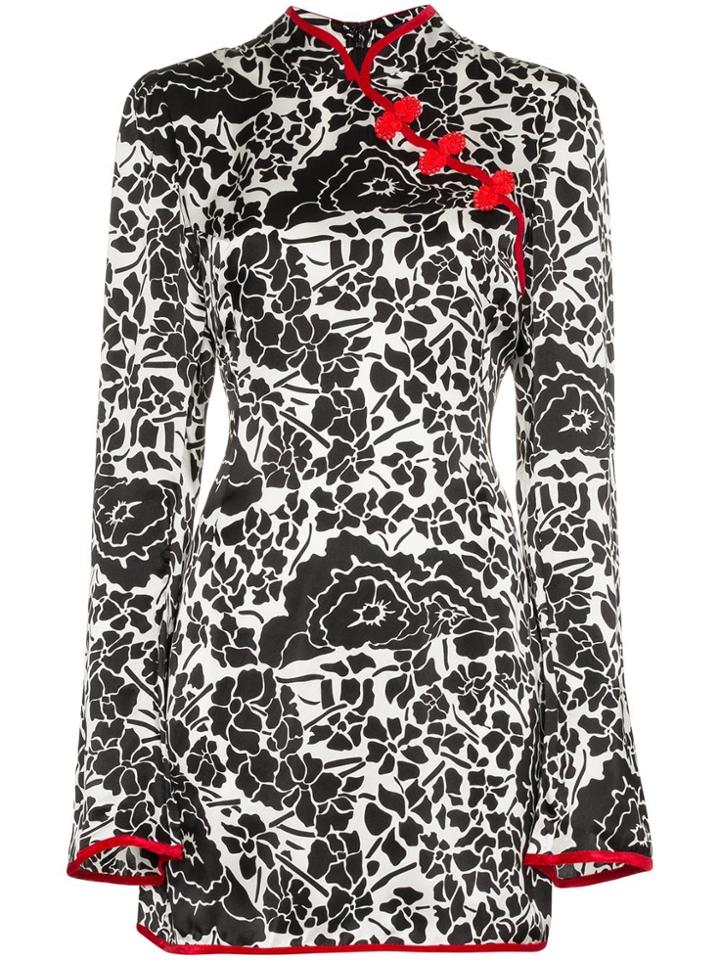 De La Vali Sake Floral Printed Silk Dress - Multicolour