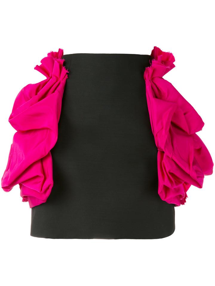 Dsquared2 - Ruffle Hip Mini Skirt - Women - Virgin Wool/silk/polyester - 40, Black, Virgin Wool/silk/polyester