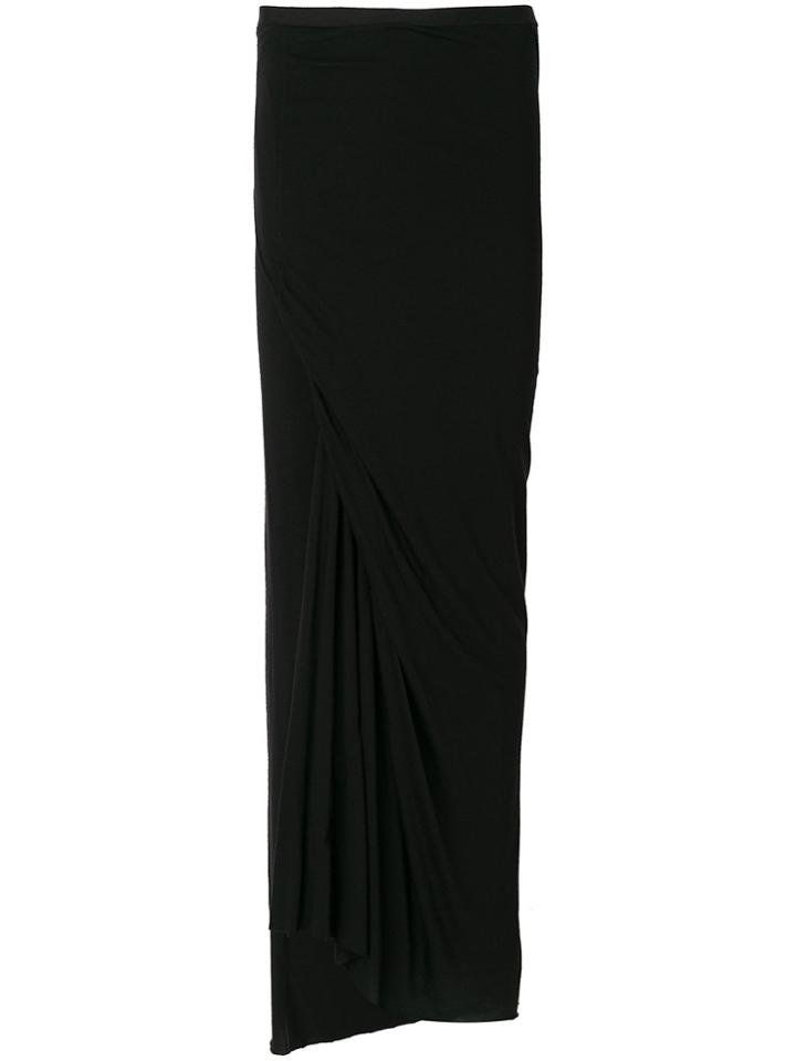 Rick Owens Lilies Side Slit Skirt - Black