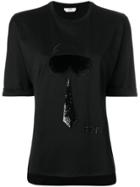 Fendi Karlito-embroidered T-shirt - Black