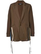 Undercover Lace-up Side Parka Coat - Brown