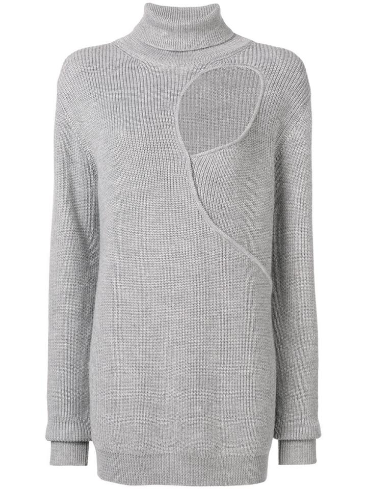 Esteban Cortazar Turtleneck Tear Drop Jumper - Grey