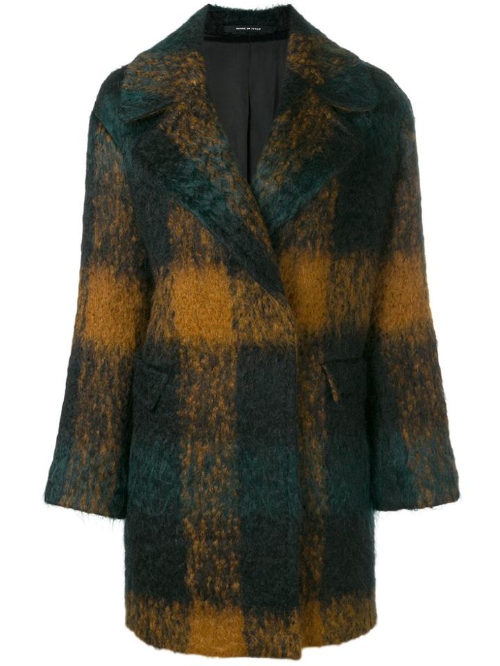 Tagliatore Checked Midi Coat - Blue