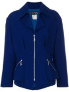 Thierry Mugler Pre-owned Semi-peplum Fitted Jacket - Blue