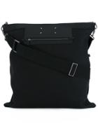 Maison Margiela Oversized Shoulder Bag, Men's, Black, Cotton/polyester/calf Leather