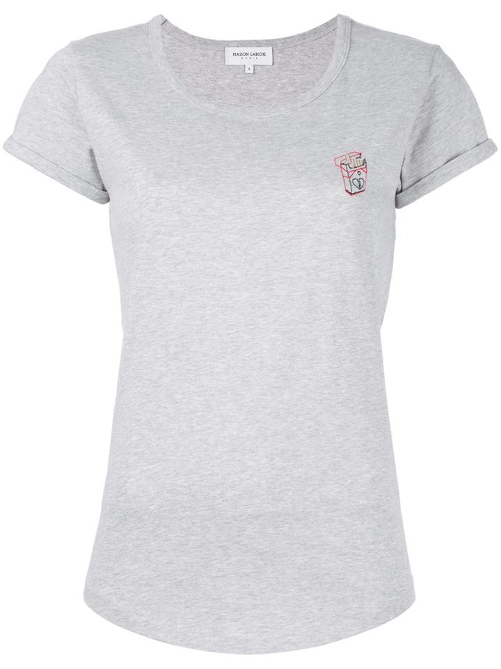 Maison Labiche Heart Cigarettes T-shirt, Women's, Size: Medium, Grey, Cotton