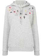 Ganni Oversized Hooded Sweatshirt - Grey