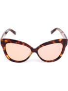 Linda Farrow Cat-eye Tortoiseshell Sunglasses, Women's, Green, Triacetate/metal (other)/glass