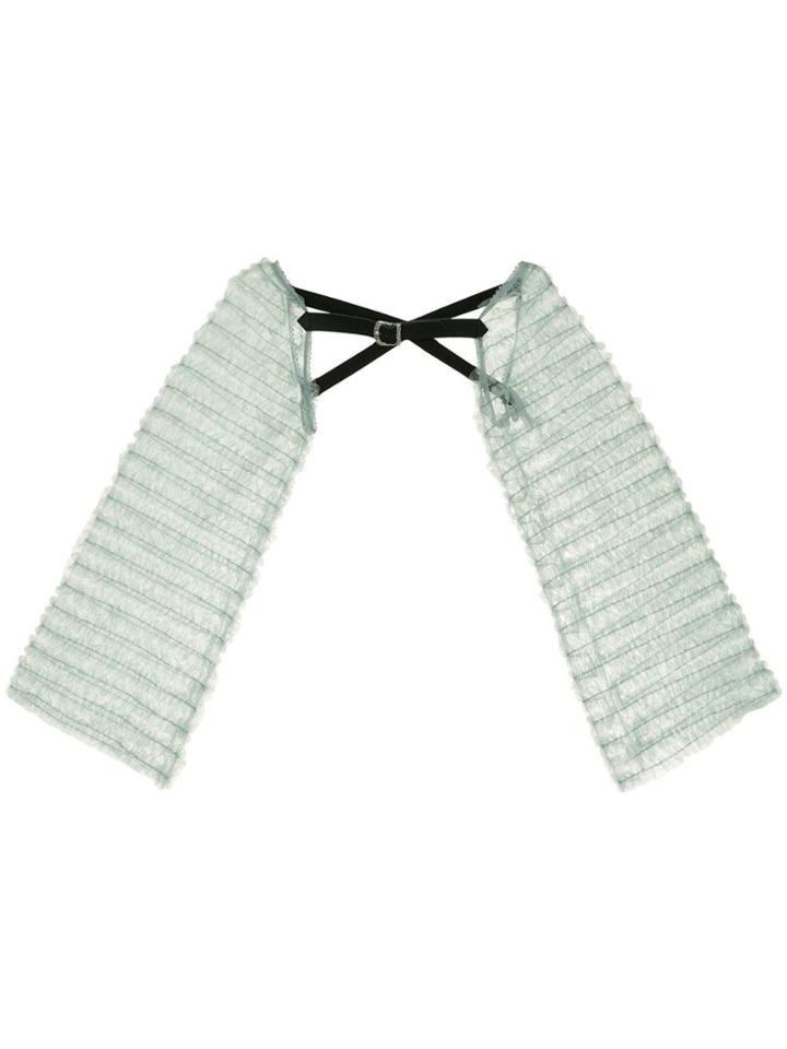 Tu Es Mon Trésor Military-inspired Tulle Sleeves - Green