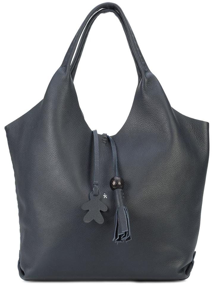 Henry Beguelin Tassel Detail Tote Bag - Blue