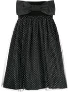 Brognano Strapless Flared Dress - Black
