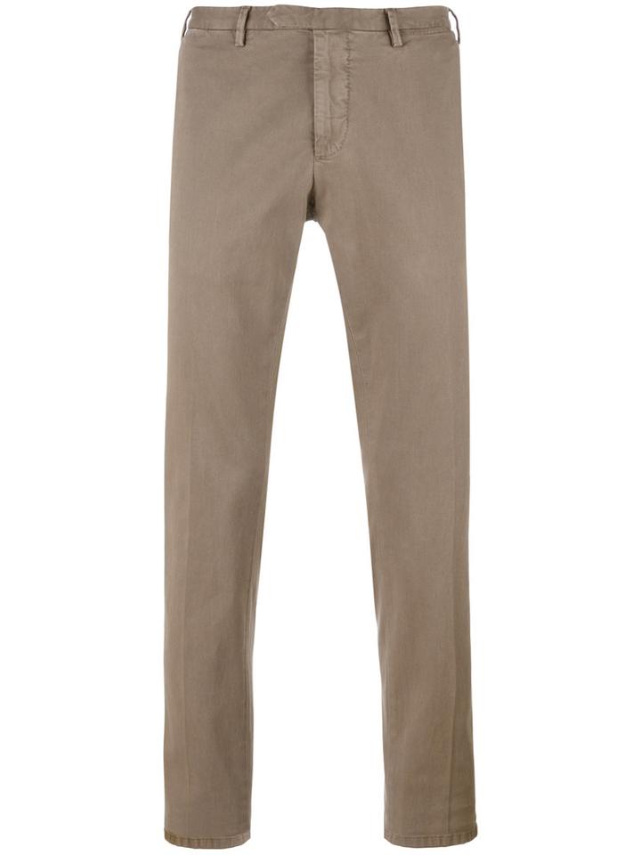 Biagio Sananiello - Straight-leg Trousers - Men - Cotton/elastodiene - 54, Brown, Cotton/elastodiene