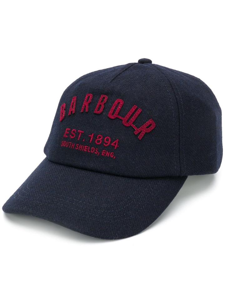 Barbour Logo Embroidery Baseball Cap - Blue