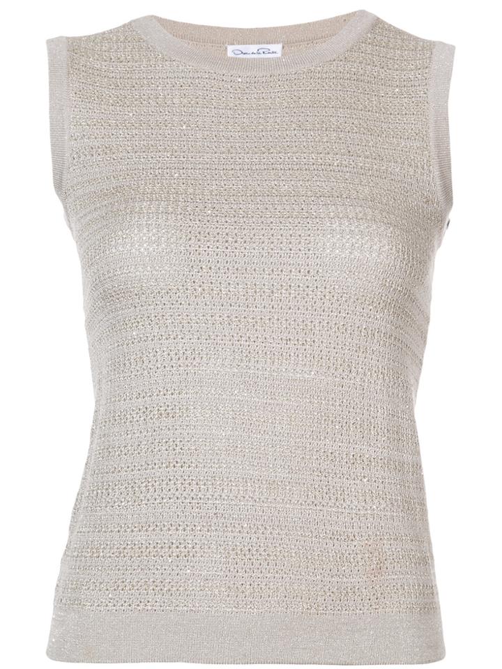 Oscar De La Renta Sleeveless Top - Yellow & Orange