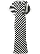 Norma Kamali Striped Long Dress - Black
