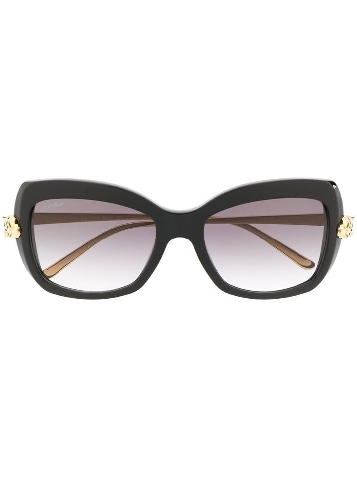 Cartier Oversized Frame Sunglasses - Black