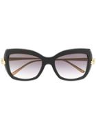 Cartier Oversized Frame Sunglasses - Black