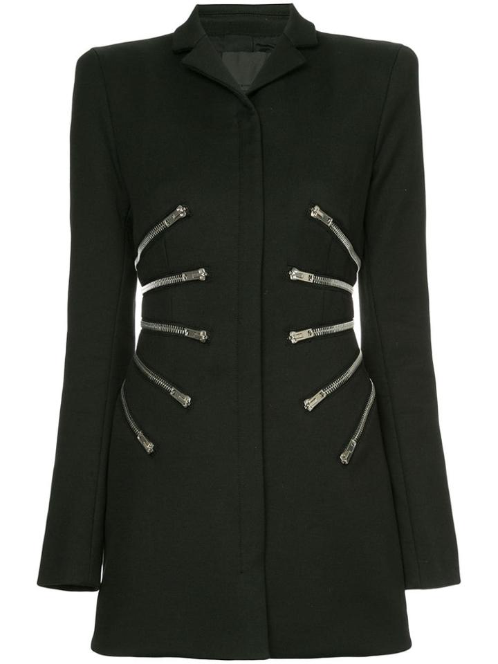 Alexander Wang Sculpted Jacket With Zipper Detail - Black