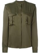 Haider Ackermann Cargo Pocket Shirt, Women's, Size: 38, Green, Acetate/rayon