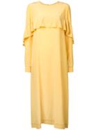 N Duo Ruffled Shift Dress - Yellow & Orange