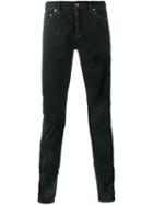 Saint Laurent Ripped Slim Fit Jeans, Men's, Size: 29, Black, Cotton/polyurethane