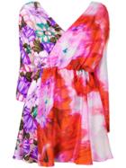 Msgm Short Printed Dress - Multicolour