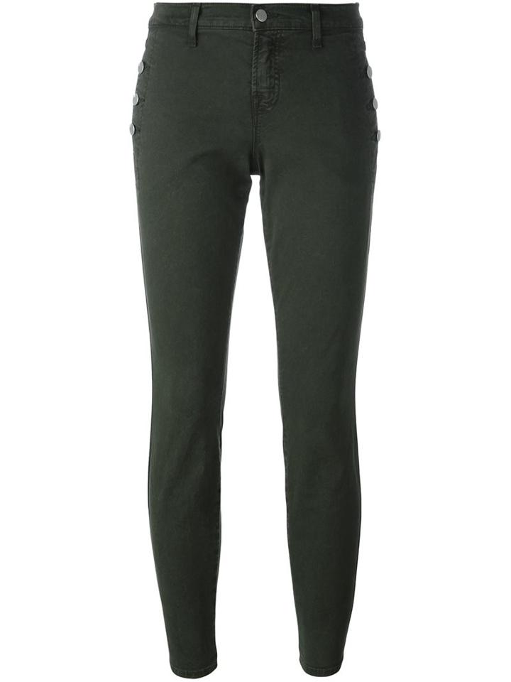 J Brand 'zion' Skinny Jeans, Women's, Size: 30, Green, Cotton/spandex/elastane
