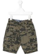 Woolrich Kids Camouflage Print Bermuda Shorts, Boy's, Size: 12 Yrs, Green