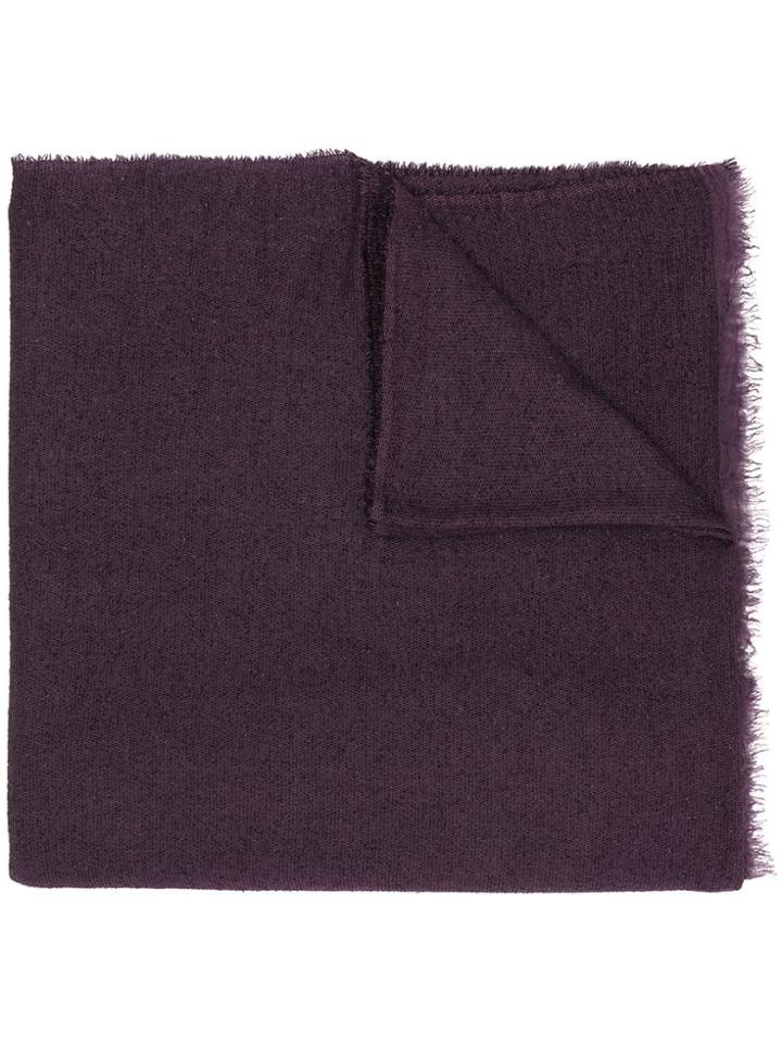 Faliero Sarti Frayed Edge Scarf - Purple