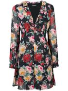 Twin-set Rose Pattern Flared Dress - Multicolour