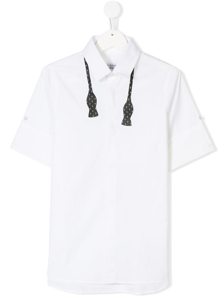 Neil Barrett Kids Bow-tie Print Polo Shirt - White