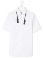 Neil Barrett Kids Bow-tie Print Polo Shirt - White