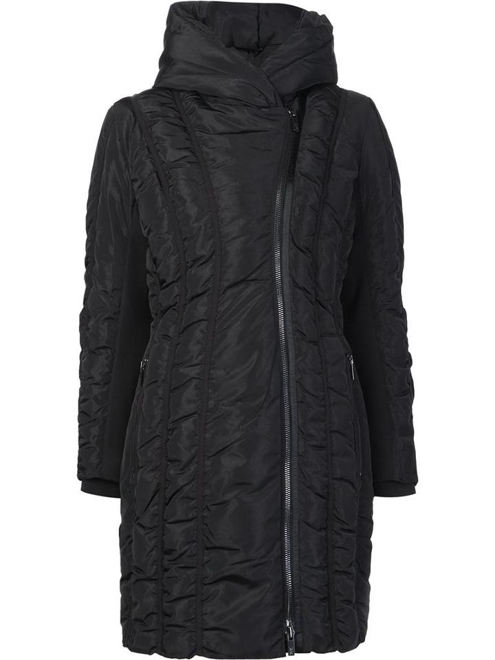 Zac Zac Posen 'leah' Padded Coat, Women's, Size: Large, Black, Nylon/polyester/spandex/elastane