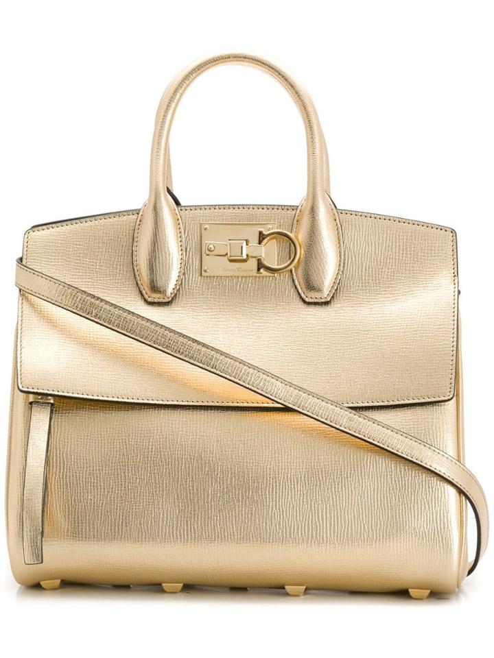 Salvatore Ferragamo Ferragamo Studio Tote Bag - Gold