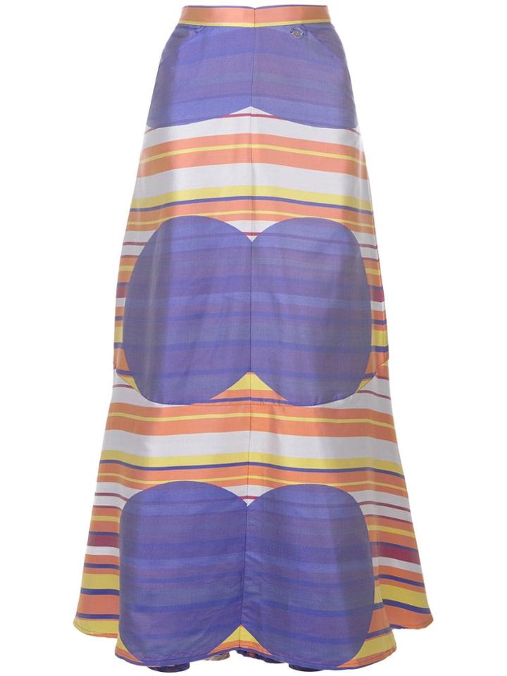 Chanel Vintage Geometric Print Skirt - Purple