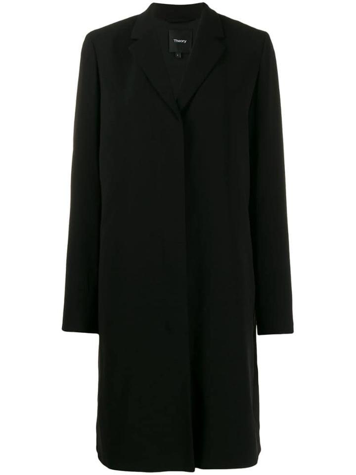 Theory Single-breasted Coat - Black