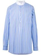Andrea Pompilio - Oversized Striped Shirt - Men - Cotton - One Size, Blue, Cotton