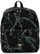 Versus Chain Print Backpack - Black