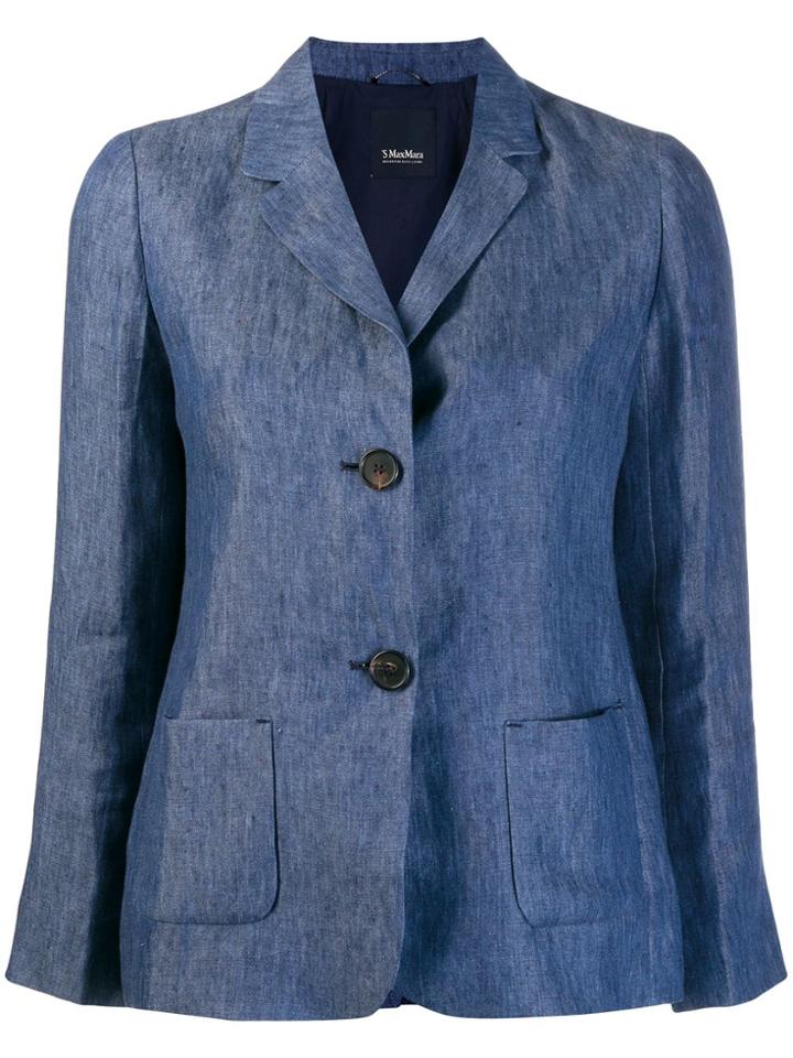 's Max Mara Single Breasted Blazer - Blue