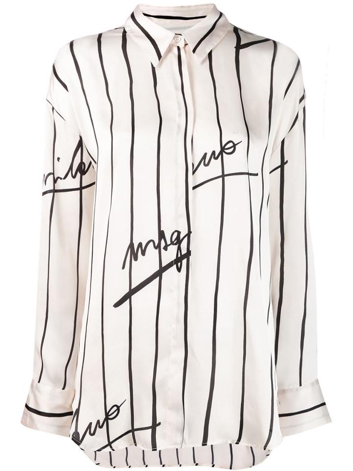 Msgm Logo Shirt - Neutrals