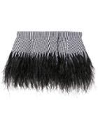 No21 Check Feather Peplum Belt - Black