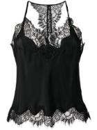 Gold Hawk Lucy Lace Trim Top - Black