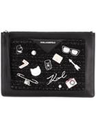 Karl Lagerfeld K/klassik Pins Pouch - Black