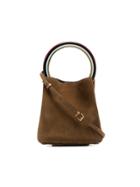 Marni Brown Pannier Suede Leather Bucket Bag