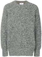 Ami Paris Crewneck Ribbed Sweater - Grey